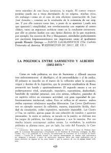La polémica entre Sarmiento y Alberdi (1852-1853)