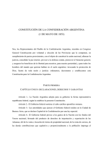 Constitución de la Confederación Argentina (1 de mayo de