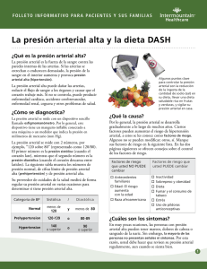 La presión arterial alta y la dieta DASH