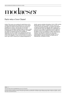 París veta a Coco Chanel