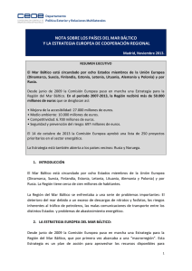 Nota sobre los países del Mar Báltico y la Estrategia de