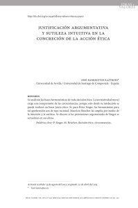 Justificación argumentativa y sutileza intuitiva en la concreción de la