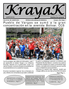 Pueblo de Vargas se sumó a la gran concentración en la avenida