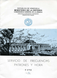 SERVICIO DE FRECUENCIAS PATRONES Y HORA