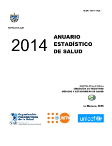 Anuario Estadístico de Salud. 2014