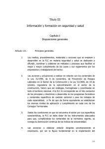 Título III Información y formación en seguridad y salud