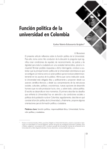 Función política de la universidad en Colombia