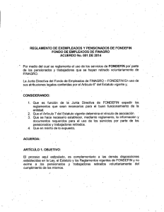 reglamento de exempleados y pensionados de fondefin