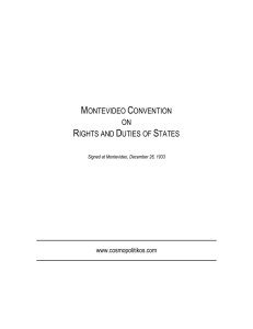 Montevideo Convention on Rights and Duties of States