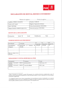 DECLARACIÓN DE RENTAS, BIENES E INTERESES 1