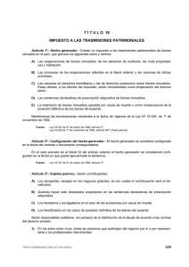 Legislación Tributaria TÍTULO 19 - ITP T Í T U L O  19 IMPUESTO A