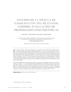 ESTUDIO DE LA MEZCLA DE GASOLINA CON 10% DE ETANOL