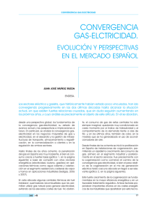CONVERGENCIA GAS-ELECTRICIDAD: EVOLUCIÓN Y