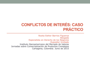 Conflictos de Interés - Instituto Iberoamericano de Mercados de