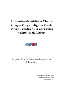 Instalación de telefonía Cisco e integración y configuración de