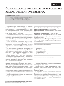 COmpLICACIONES LOCALES DE LAS pANCREAtItIS AGuDAS