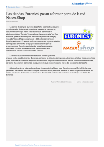 Las tiendas `Euronics` pasan a formar parte de la red Nacex.Shop