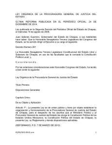 Ley Orgánica de la Procuraduría General de Justicia del Estado