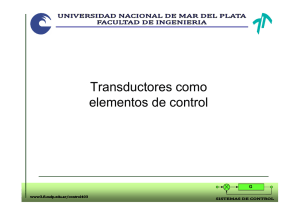 Transductores como elementos de sistemas de control