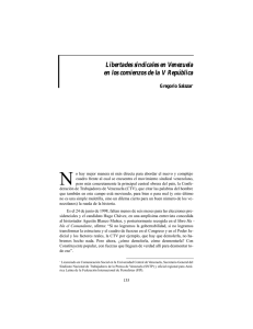 Libertades sindicales en Venezuela en los comienzos de la V