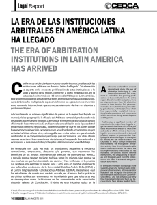 la era de las instituciones arbitrales en américa latina ha