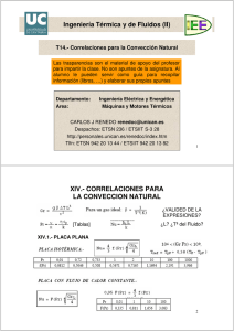 XIV.- CORRELACIONES PARA LA CONVECCION NATURAL