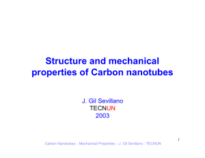 Structure and mechanical properties of Carbon nanotubes