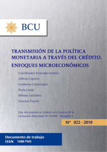 transmisión de la política monetaria a través del crédito. enfoques