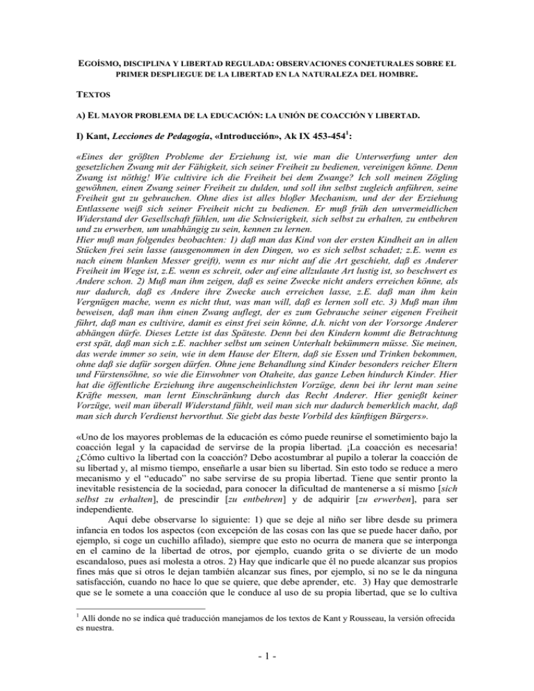 Ego smo Disciplina Y Libertad Regulada E