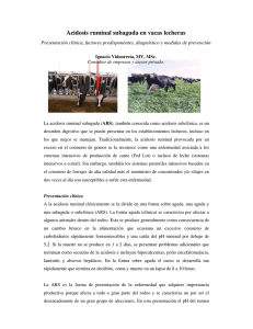 Acidosis ruminal subaguda en vacas lecheras