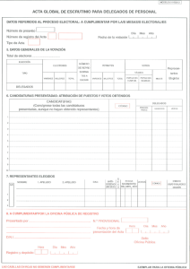 acta global de escrutinio para delegados de personal