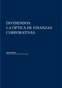 dividendos: la óptica de finanzas corporativas