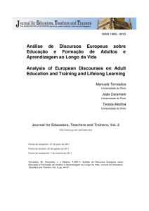 Análise de Discursos Europeus sobre Educação e Formação de