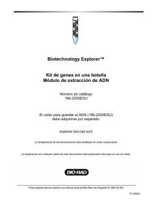 Biotechnology Explorer™ Kit de genes en una botella - Bio-Rad