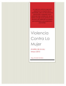Violencia Contra La Mujer - Derecho Procesal Penal y Procesal