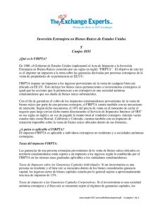 Inversión Extranjera en Bienes Raíces de Estados Unidos Y Canjes