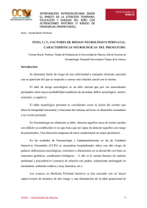 TEMA 3 y 5.- FACTORES DE RIESGO NEUROLÓGICO PERINATAL