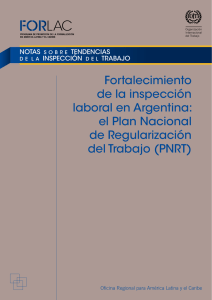 el Plan Nacional de Regularización del Trabajo (PNRT)