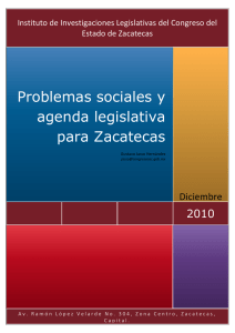 investigación problemas sociales y agenda legislativa para zacatecas