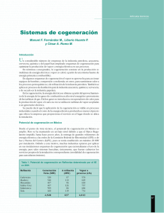 Sistemas de cogeneración