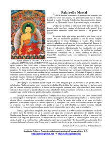 Relajación Mental - Gnosis - Instituto Cultural Quetzalcóatl