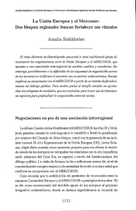 La Unión Europea y el Mercosur: Dos bloques regionales buscan