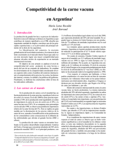 Competitividad de la carne vacuna en Argentina1
