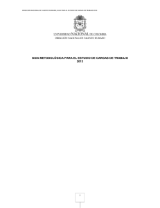 Guía de cargas de trabajo UNAL - Universidad Nacional de Colombia