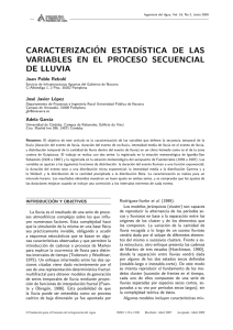 caracterizaci´on estad´istica de las variables en el proceso