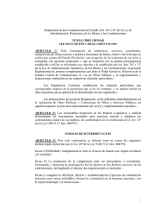 Reglamento de las Contrataciones del Estado