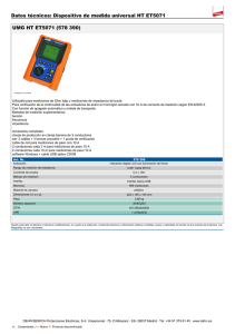 Datos técnicos: Dispositivo de medida universal HT ET5071 UMG