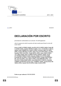 declaración escrita - Socialistas Españoles en el Parlamento Europeo