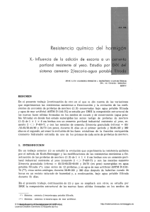 Resistencia química del hormigón. X.- Influencia de la