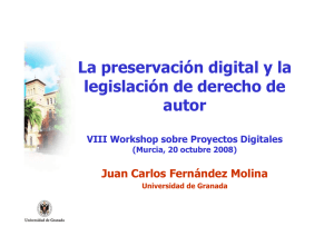 La preservación digital y la legislación de derecho de autor